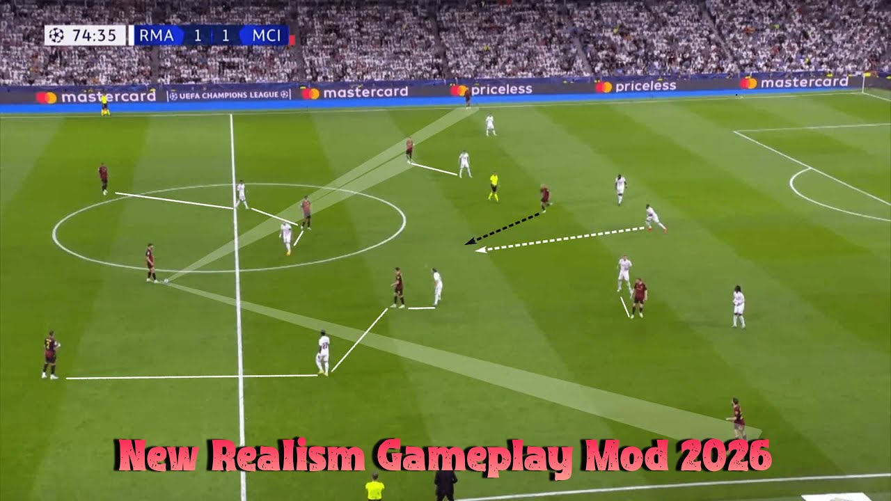 Новый мод геймплея &laquo;Реализм&raquo; 2026 + установка &mdash; PES 2021 и Football Life 2026