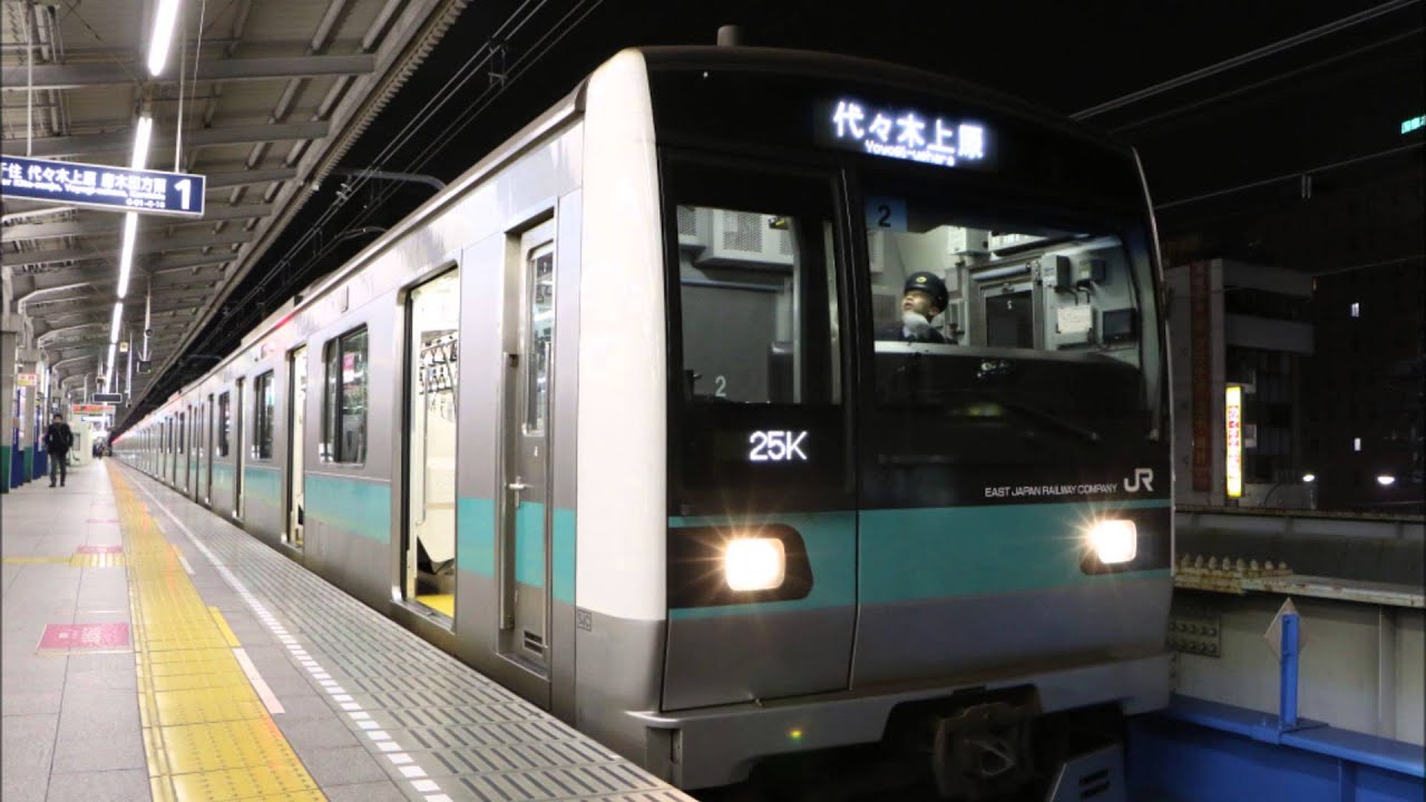 ［E233系電車走行音　添乗音］　2124K　各駅停車代々木上原（綾瀬）　モハE233－2002　馬橋ー綾瀬