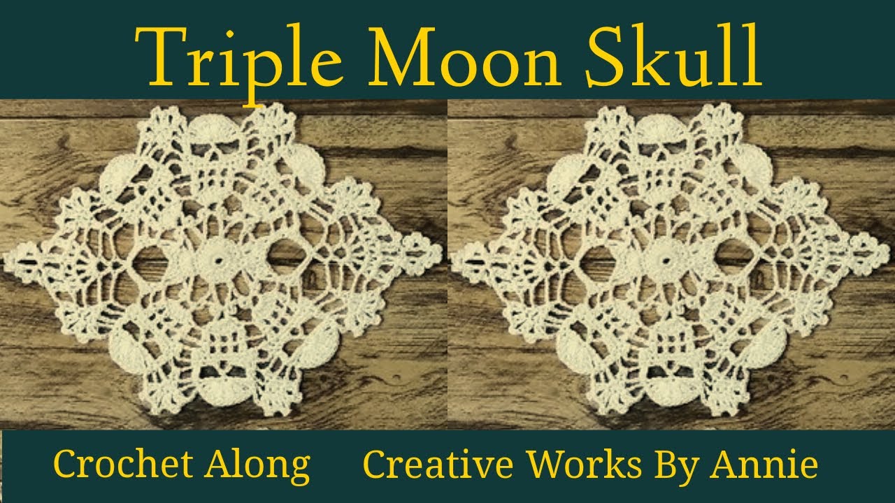 Triple Moon Skull Crochet Along