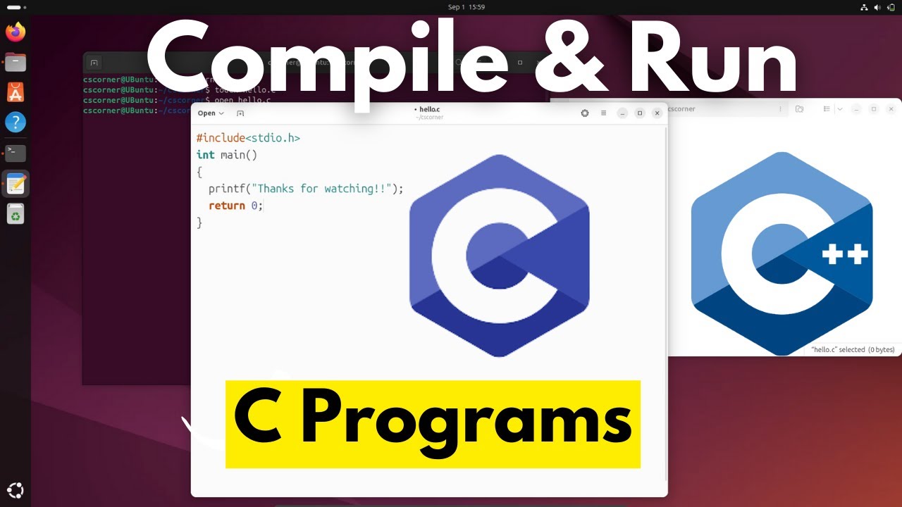 C Programming with GCC on Ubuntu (Linux): Code, Compile, Run