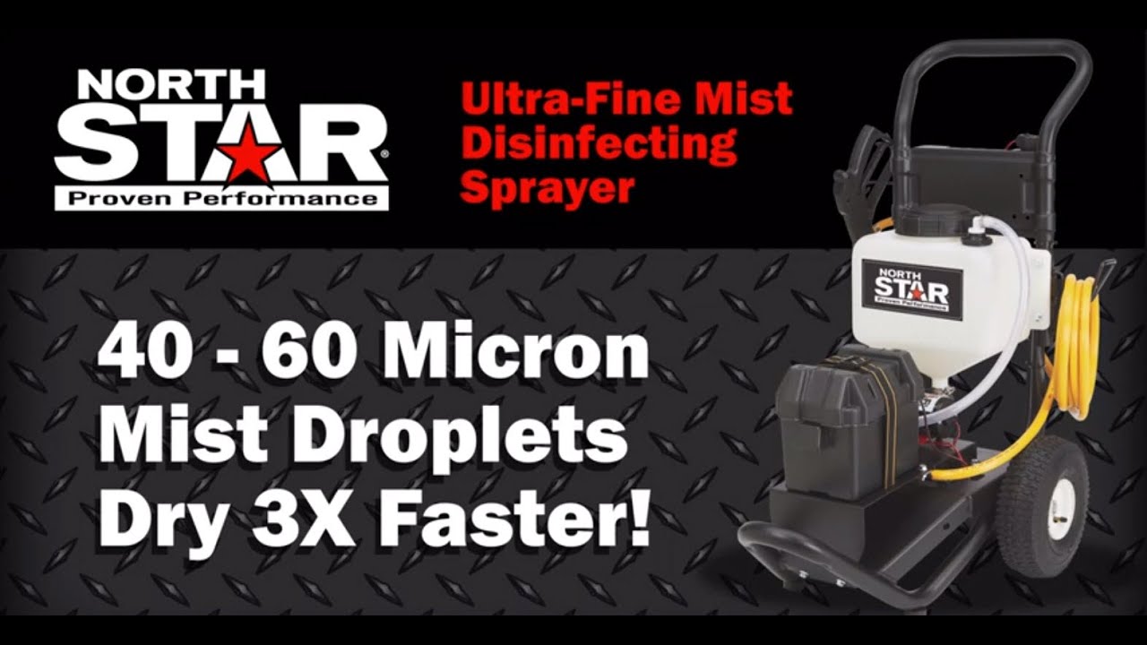 NorthStar Ultra-Fine Mist Disinfectant Sprayer - 40-60 Micron Droplets, Disinfect 3 Times Faster