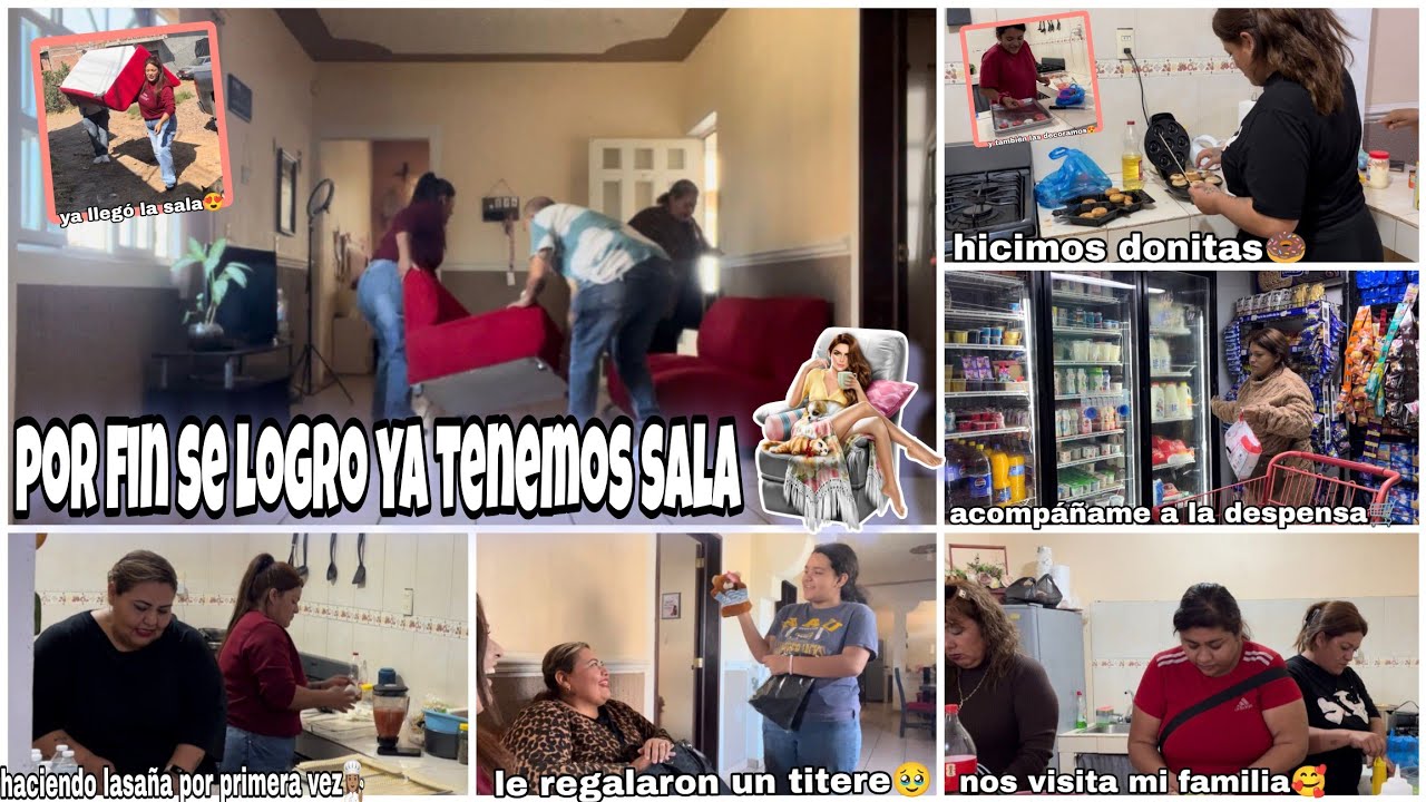 YA TENEMOS SALA🥳🎉+TUVIMOS VISITA🥰ME REGRESO EL ANIMO🏃🏽‍♀️💪🏽HACIENDO DONITAS PARA VENDER🤑 #momlife 