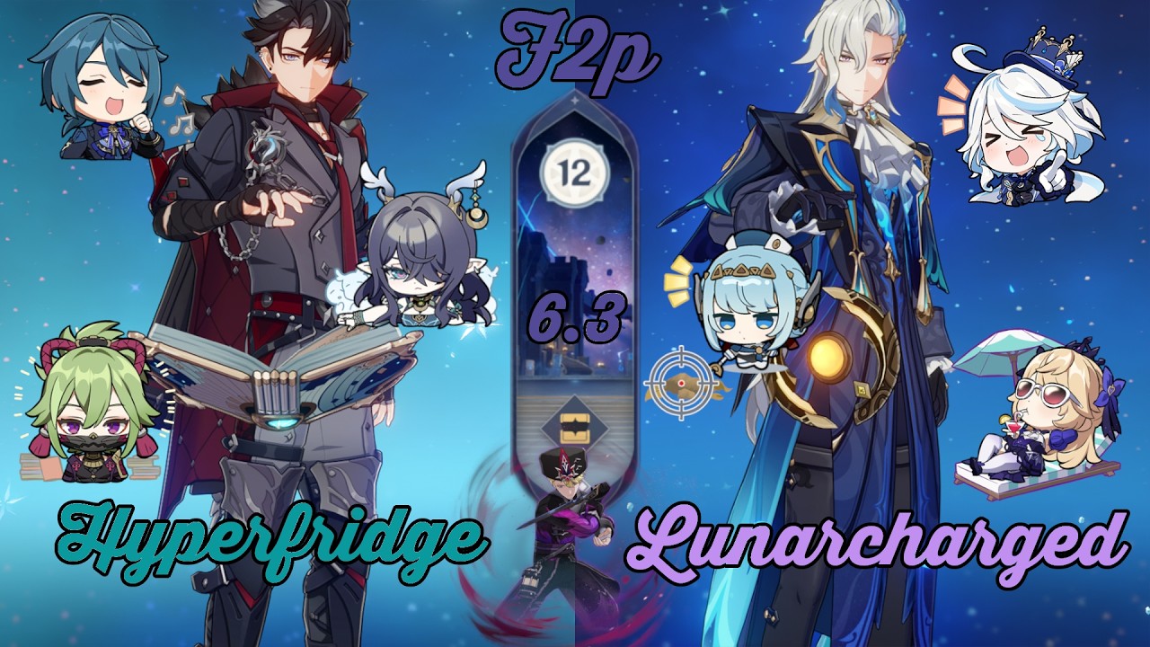 f2p | Wriothesley HyperFridge - Neuvillette Lunarcharged | 6.3 Spiral Abyss Floor 12| Genshin Impact