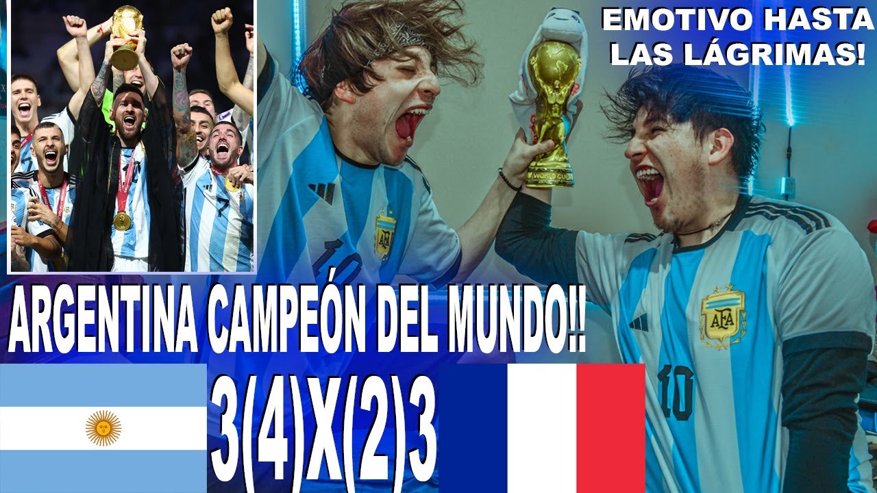 TRI CAMPEÓN DEL MUNDO ! REACCIÓN ARGENTINA VS FRANCIA (3-3) (4-2) PENALES DE LA MANO DE MESSI Y DIBU
