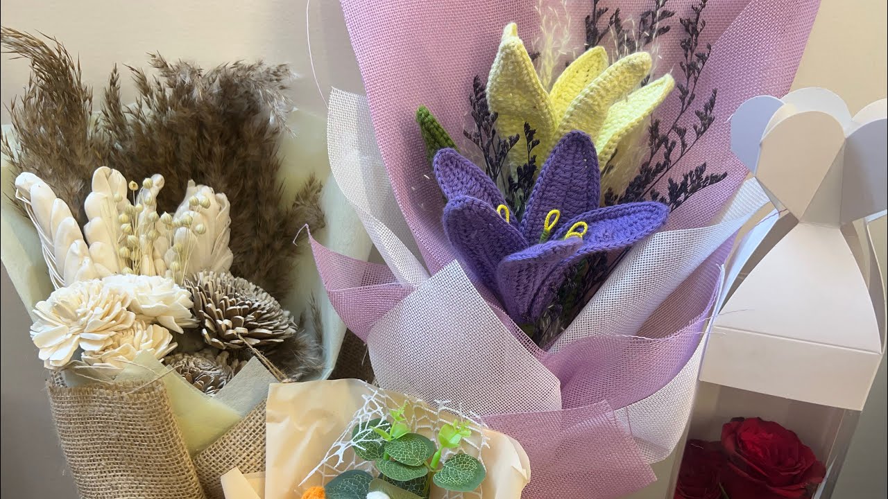 How to make a rose bouquet on valentine week , tulip , ferreror rocher bouquet gifts for girlfriend 