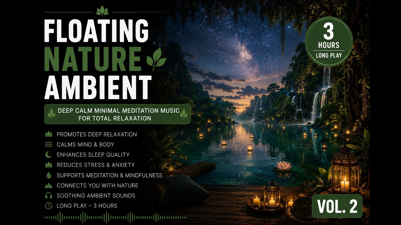 Floating Nature Ambient 🌿🌌 | Deep Calm Minimal Meditation Music for Total Relaxation 3 Hours