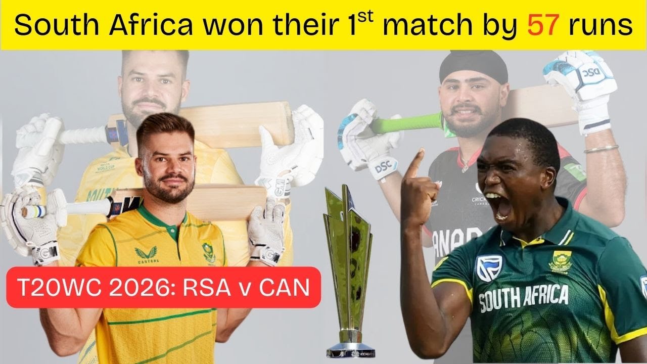 South Africa won their 1st match by 57 runs against Canada.. #cricket #worldcup