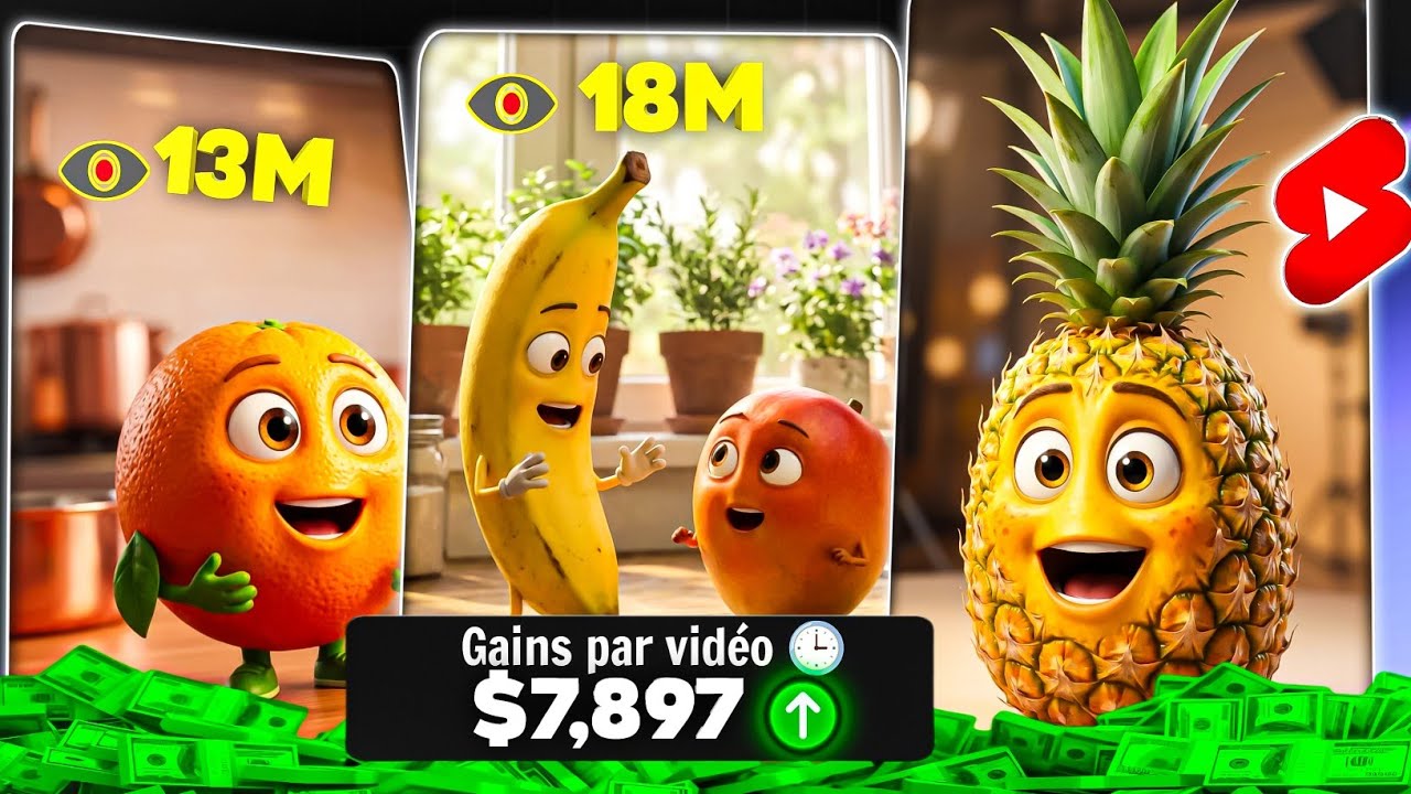 J’ai créé des vidéos VIRAL TikTok avec des fruits parlants 🍋🔥