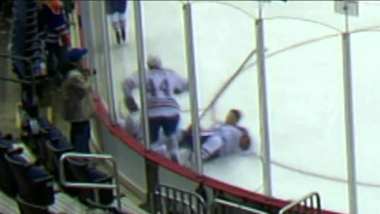 Taylor Hall Gets Cut in Warm Up - Jan 17, 2012