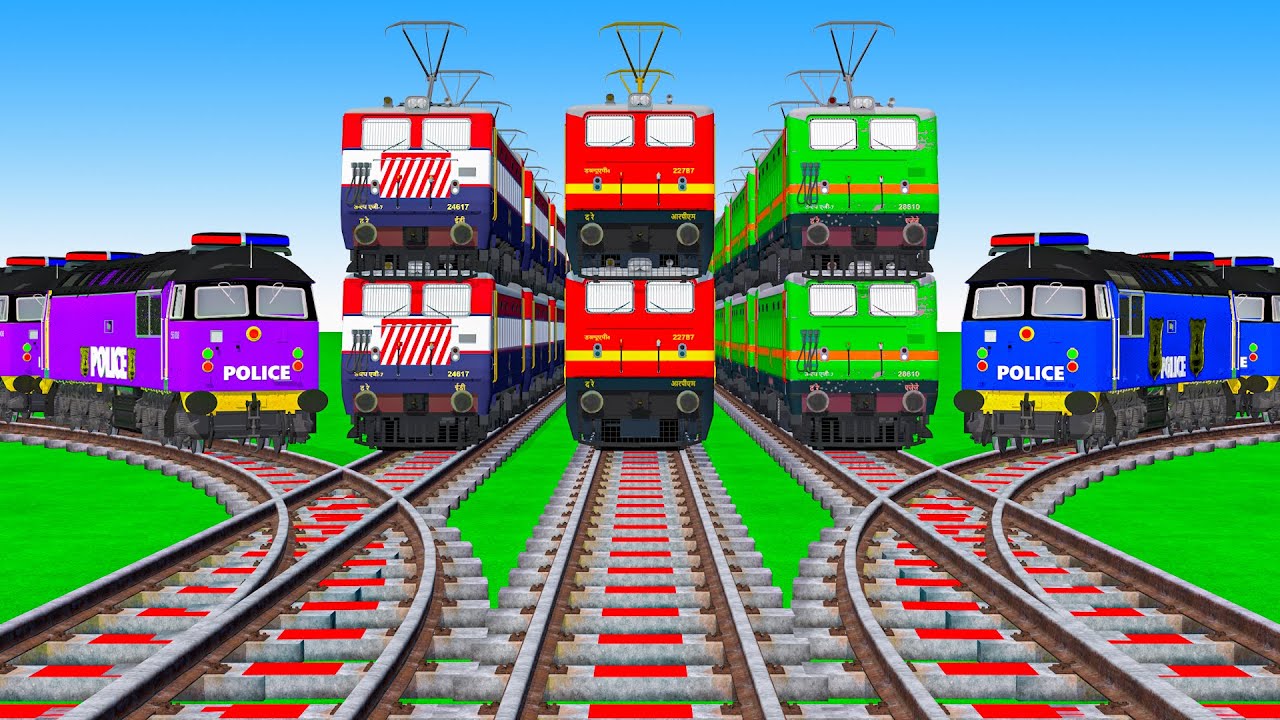 【踏切アニメ】あぶない電車 5 Train Climbing Pynamid 2025🚦 Fumikiri 3D Railroad Crossing Animation #1million