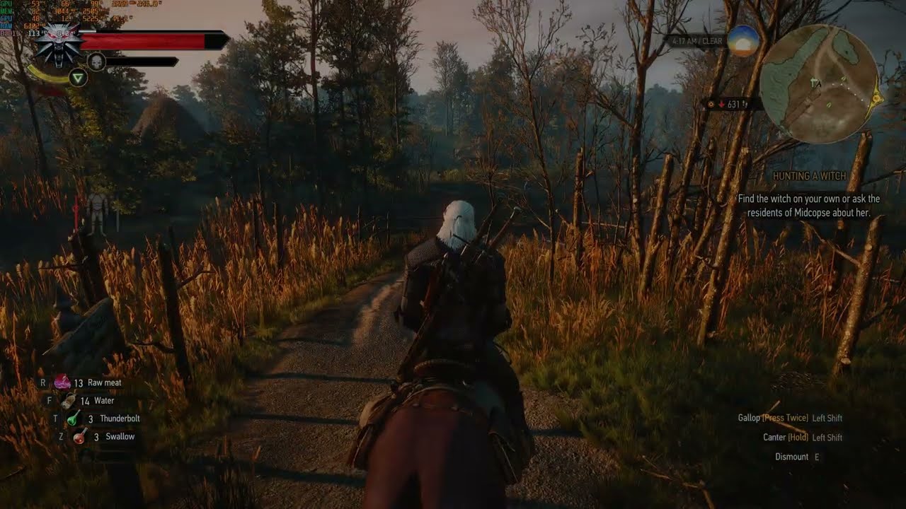 The Witcher III 2k 240Hz AMD 9070 + Ryzen 9800X3D