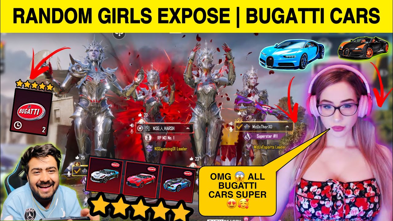 Random Rich Girls EXPOSE 😈 All Mythic BUGATTI SUPER CARS😍She Got Shocked After See🥰Youtube Income