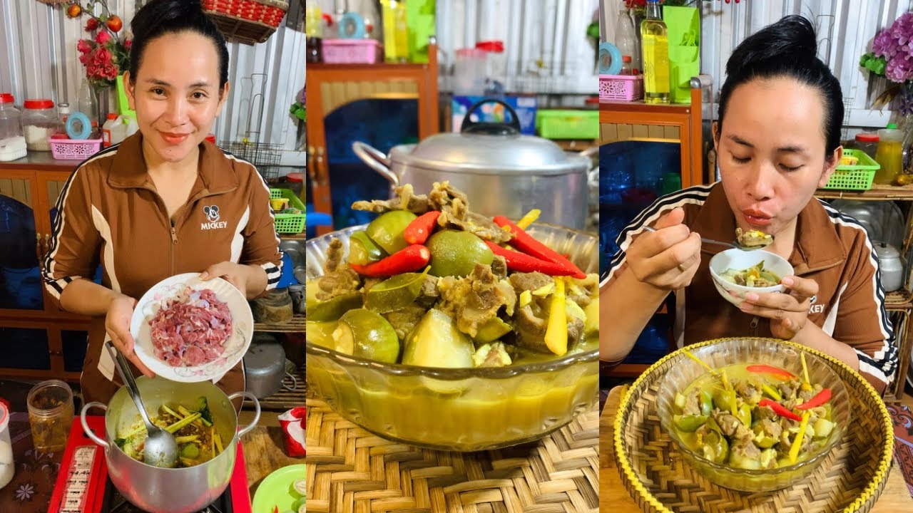 Beef Eggplant Lemongrass Sour Soup Recipe 