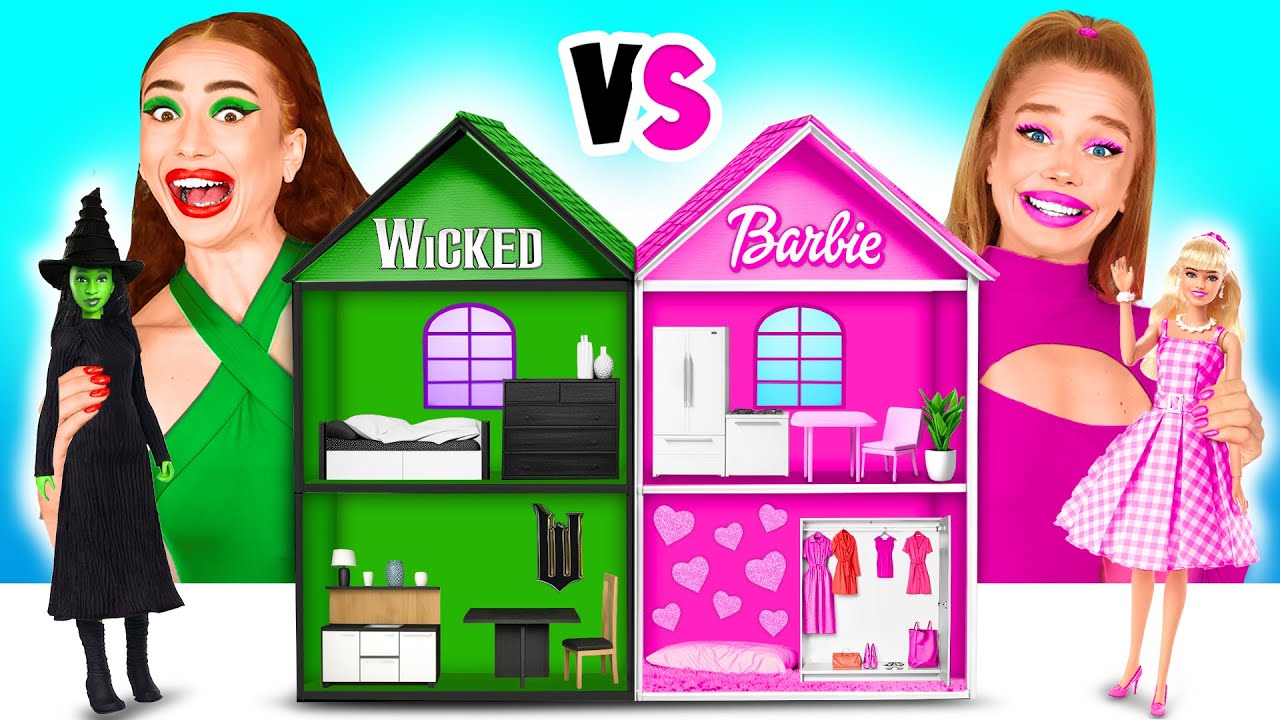 Budujemy Niesamowity Domek Dla Lalek | Barbie kontra Wicked Wyzwanie BaRaDa Challenge
