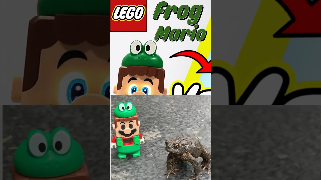 Frog Mario Play with Real Frog! #supermario #mario #frogmario