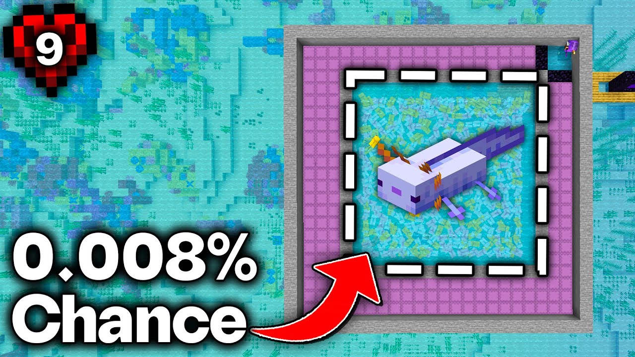 I Got a Blue Axolotl in Hardcore Minecraft!