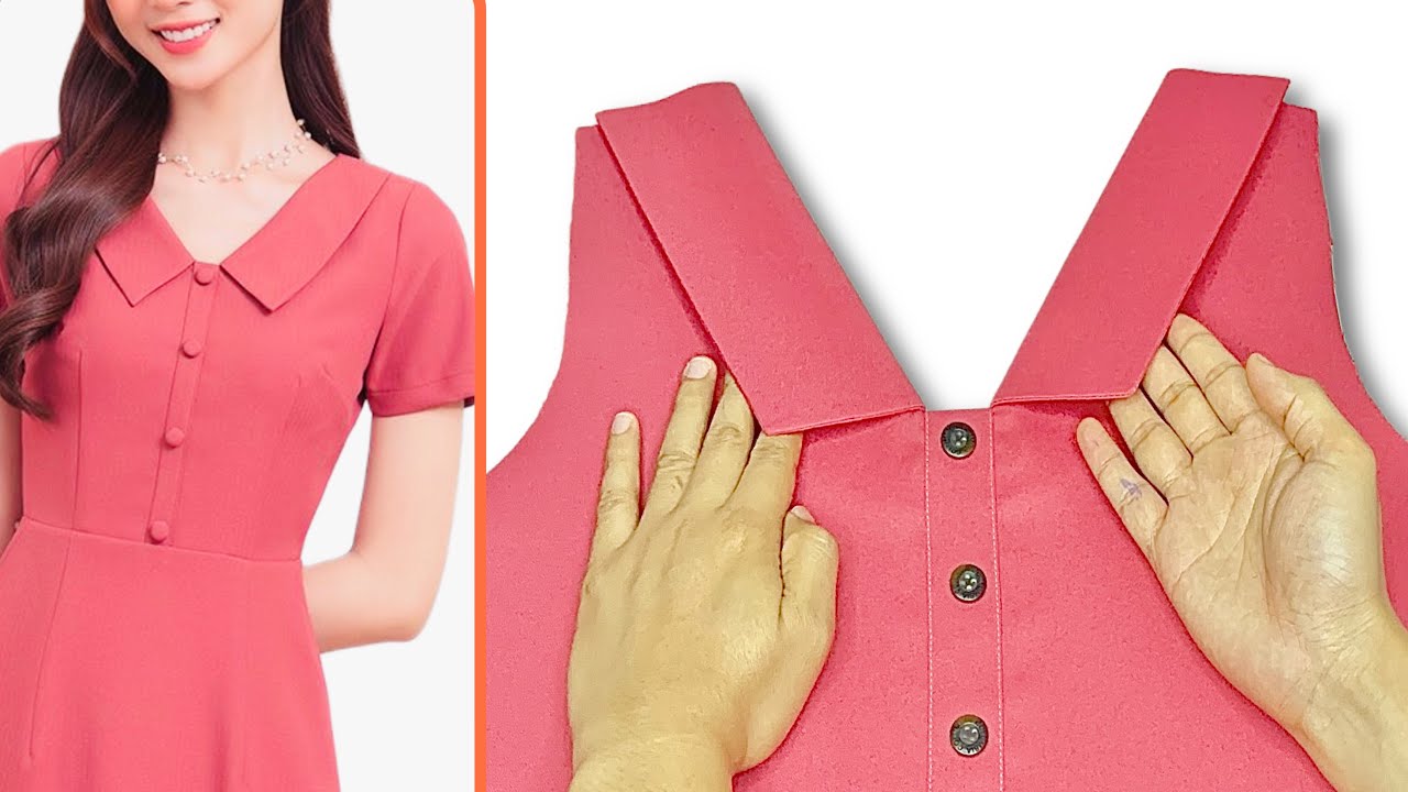 Easy to Cut and Sew : V neck with Collar Design Stitching Tips | Sewing Techniques and Tricks