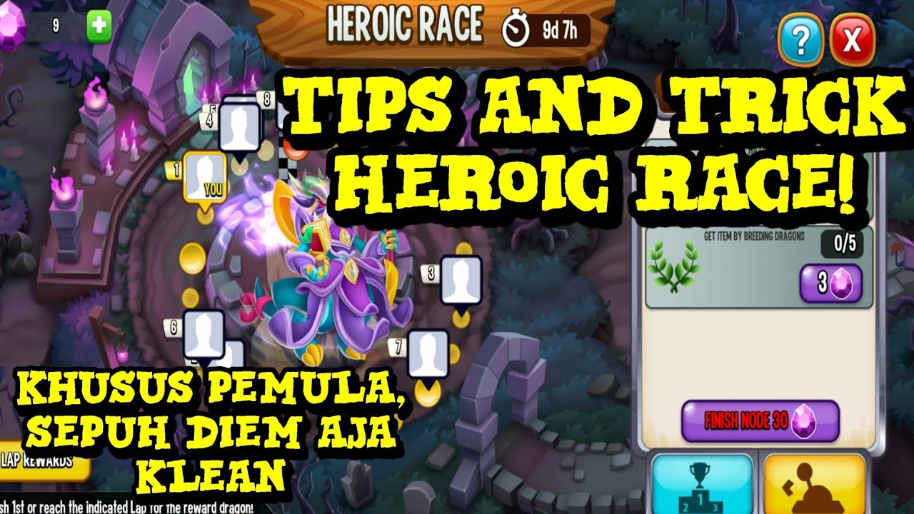 TIPS AND TRICK HEROIC RACE HIGH NACREA!!! (khusus pemula) DRAGON CITY INDONESIA