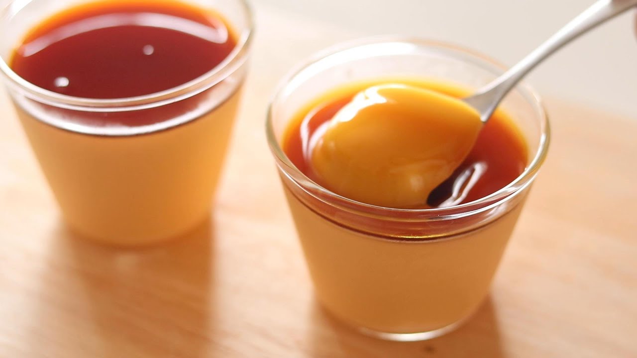 混ぜて冷やすだけ！生クリーム無し！簡単なめらかプリンの作り方 /No Oven Smooth pudding recipe