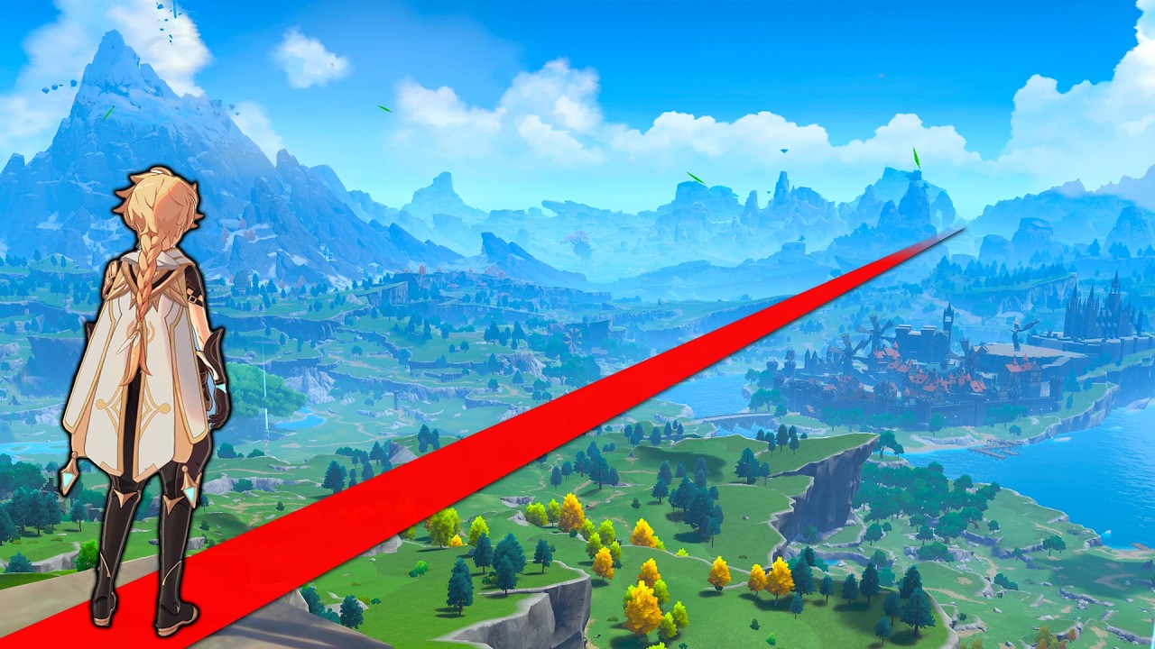 Сможете ли вы пересечь ВЕСЬ Genshin Impact по прямой?