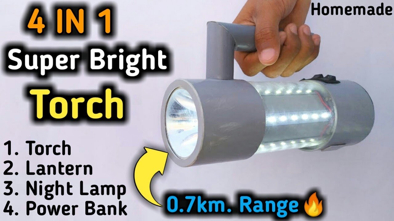 Very Long Range Torch From pvc pipe at home // 4 IN 1 Unique Torch🔥  // Ashu Mhr Technical