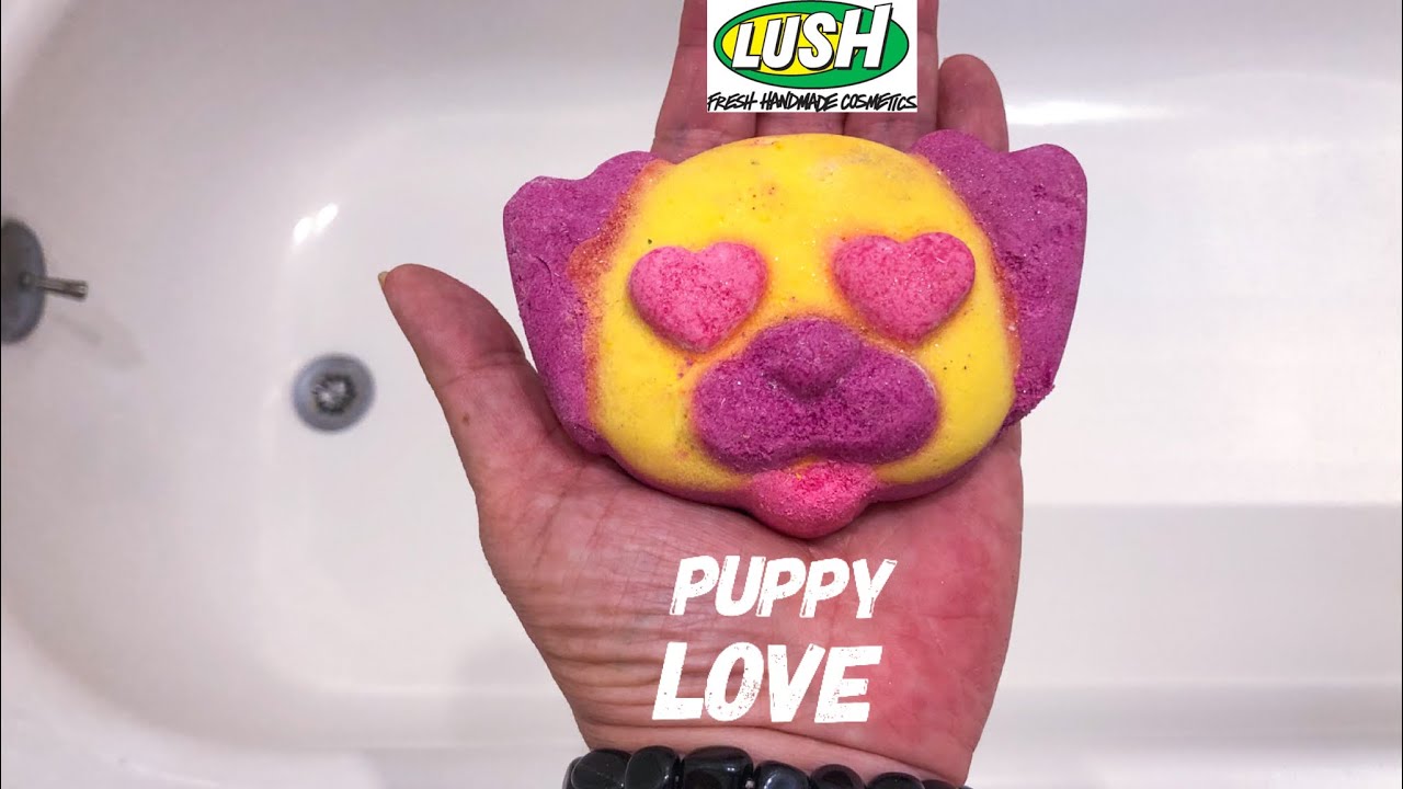 Lush 'Puppy Love' bubble bar Tub Demo