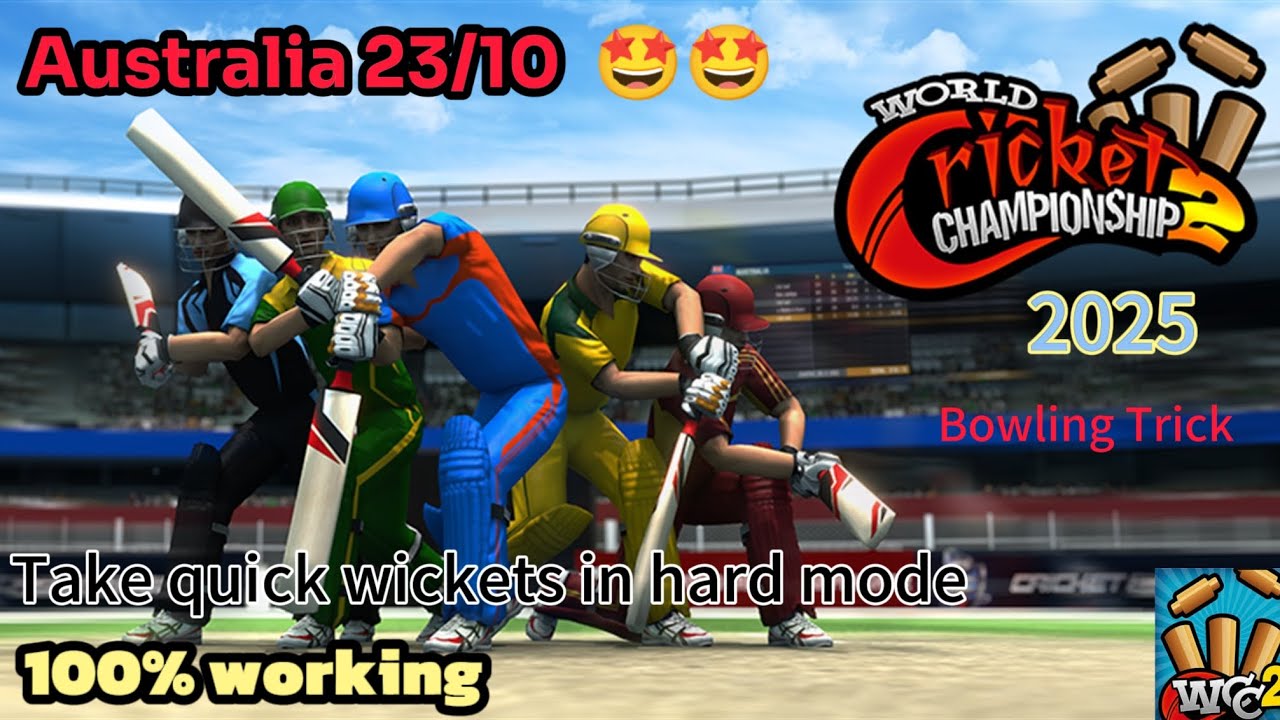 Bowling Trick's?? Take quick wickets in Wcc2 (Hard Mode)| All out under 30 runs | New trick 2025✅