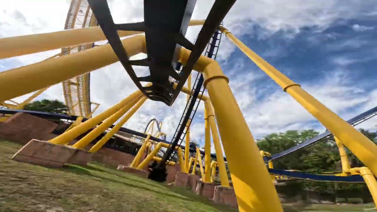 Going on Montu in Bush Gardens in Tampa Bay Florida 