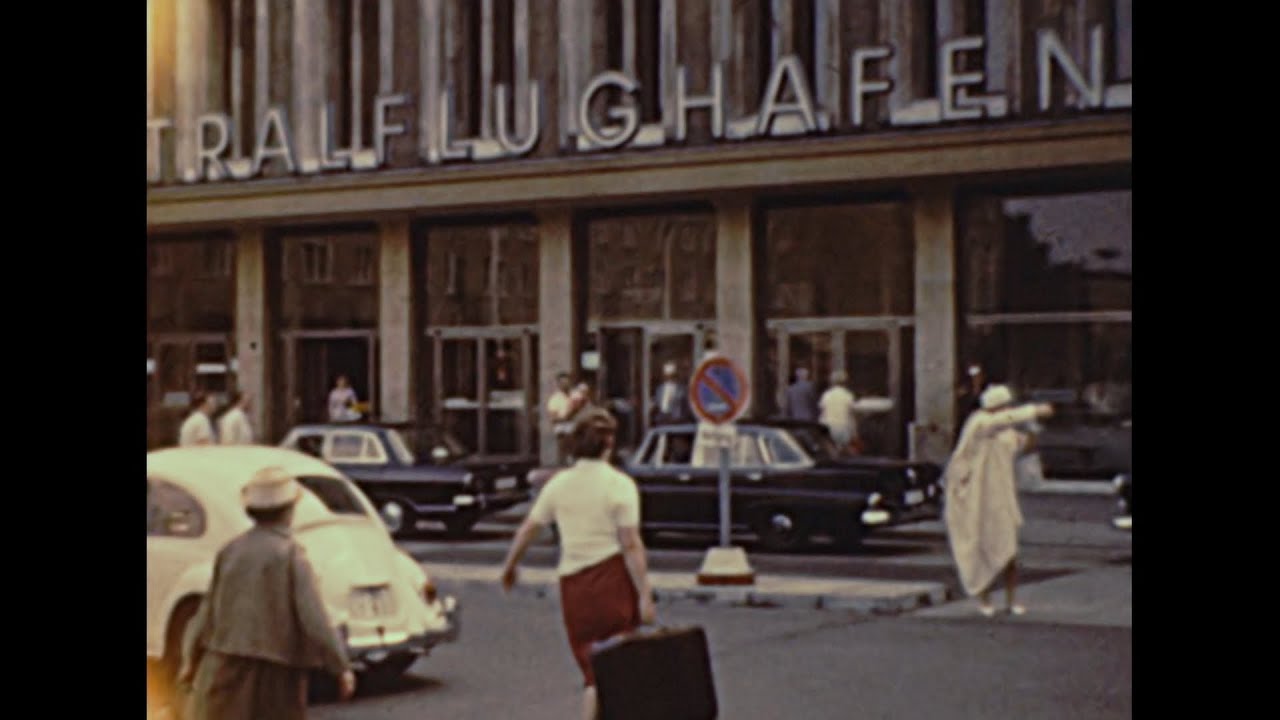 Berlin (West Berlin) Tempelhof airport 1968 archive footage