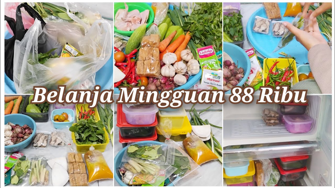 Belanja Mingguan Hemat | Belanja Mingguan Dibawah 100 Ribu | Food Preparation | Ide Menu Harian