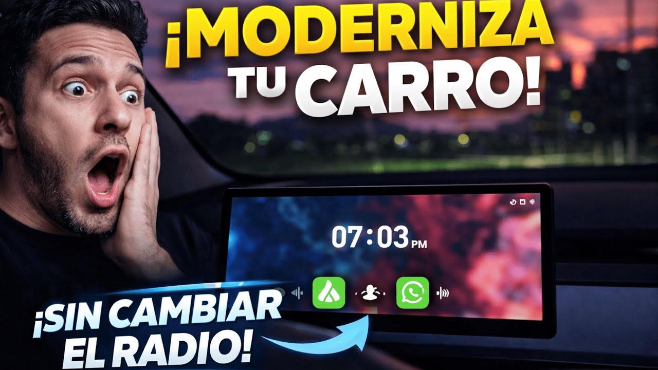 Convierte tu CARRO VIEJO en uno MODERNO en 5 MINUTOS | CarpodGo T3 Pro