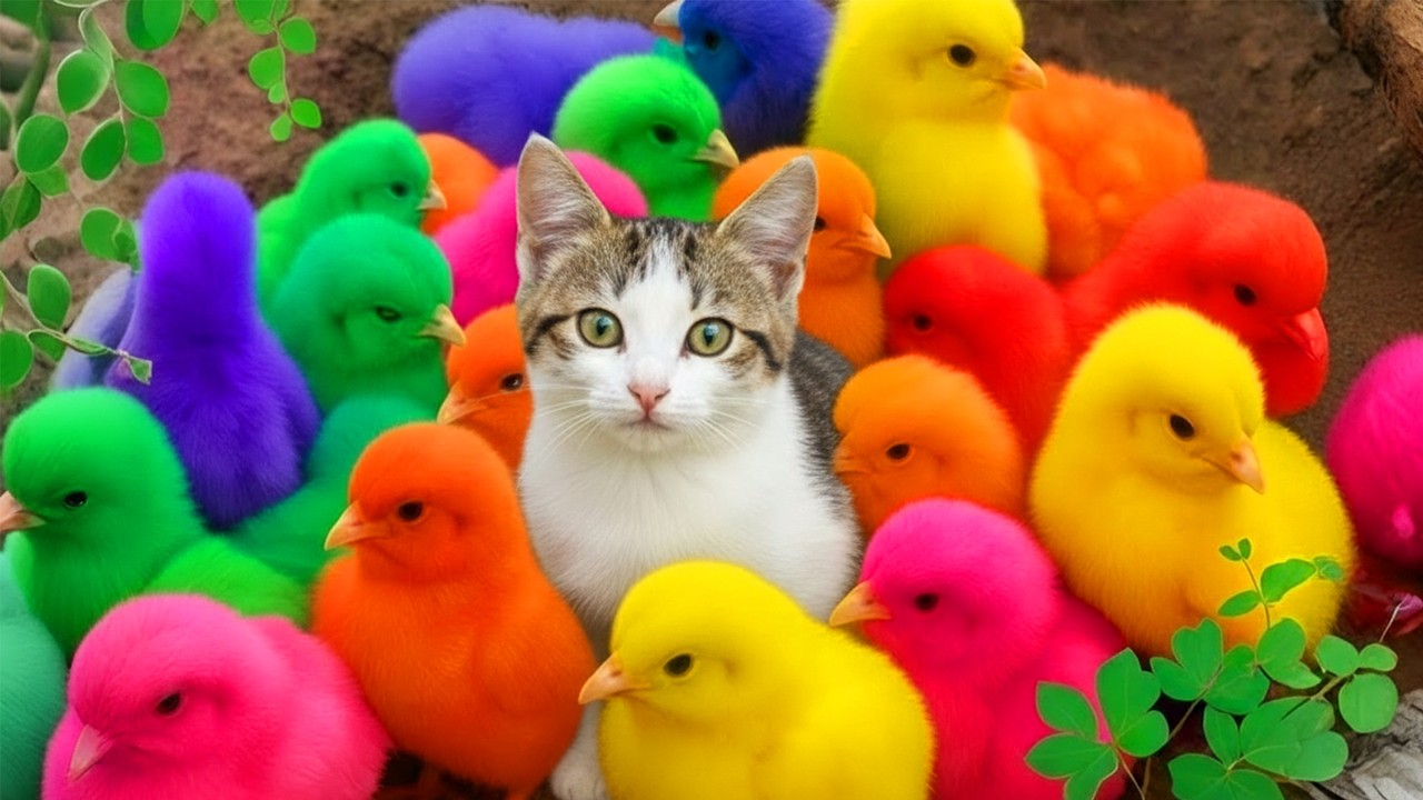 Tangkap Ayam Lucu, ayam warna warni, ayam rainbow, kelinci lucu, bebek lucu, ikan koi, Hewan Lucu