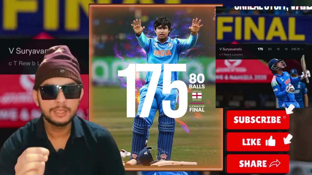इंग्लैंड वालों को कूट कूट के भरता बना दिया वैभव सूर्यवंशी 175 रन 80 बॉल में😳🥵#cricket #cricketwithrp