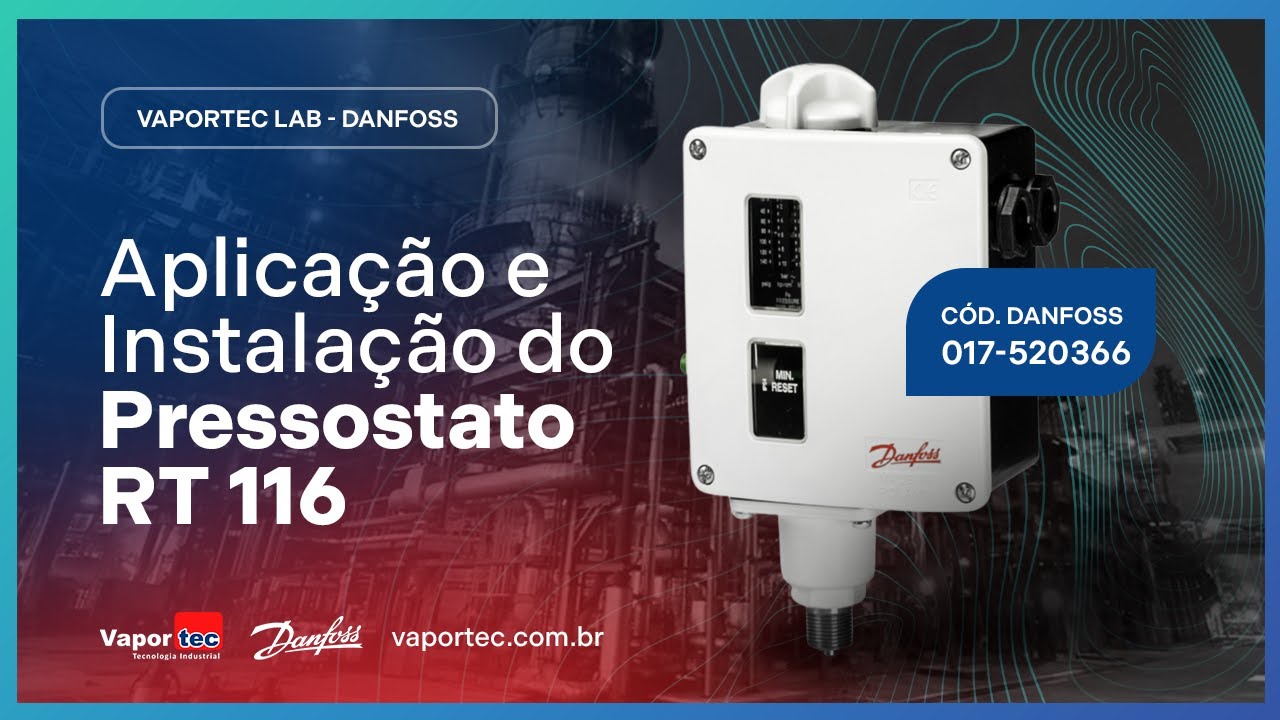 Pressostato RT 116 Danfoss - Código 017-520366
