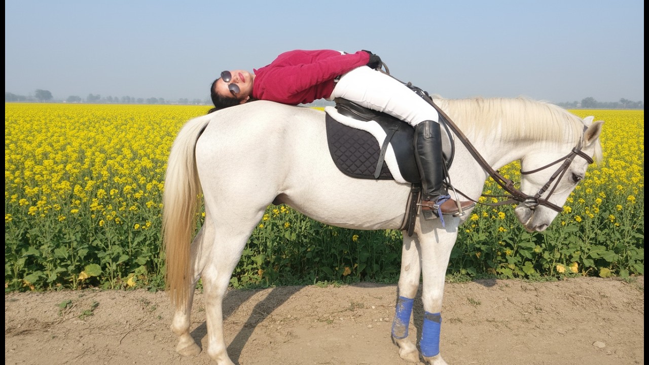 On Horseback Through Slippery Countryside Trails