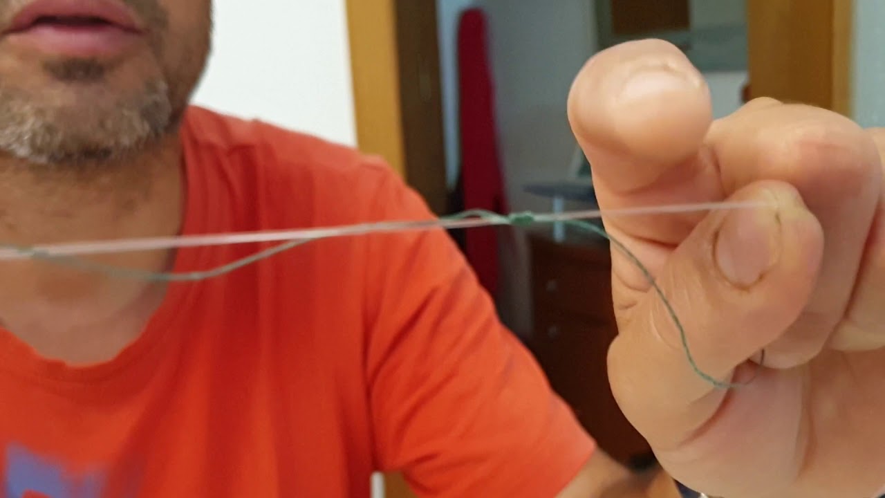 Como hacer nudo entre trenzado y flurocarbono muy fácil y resistente.