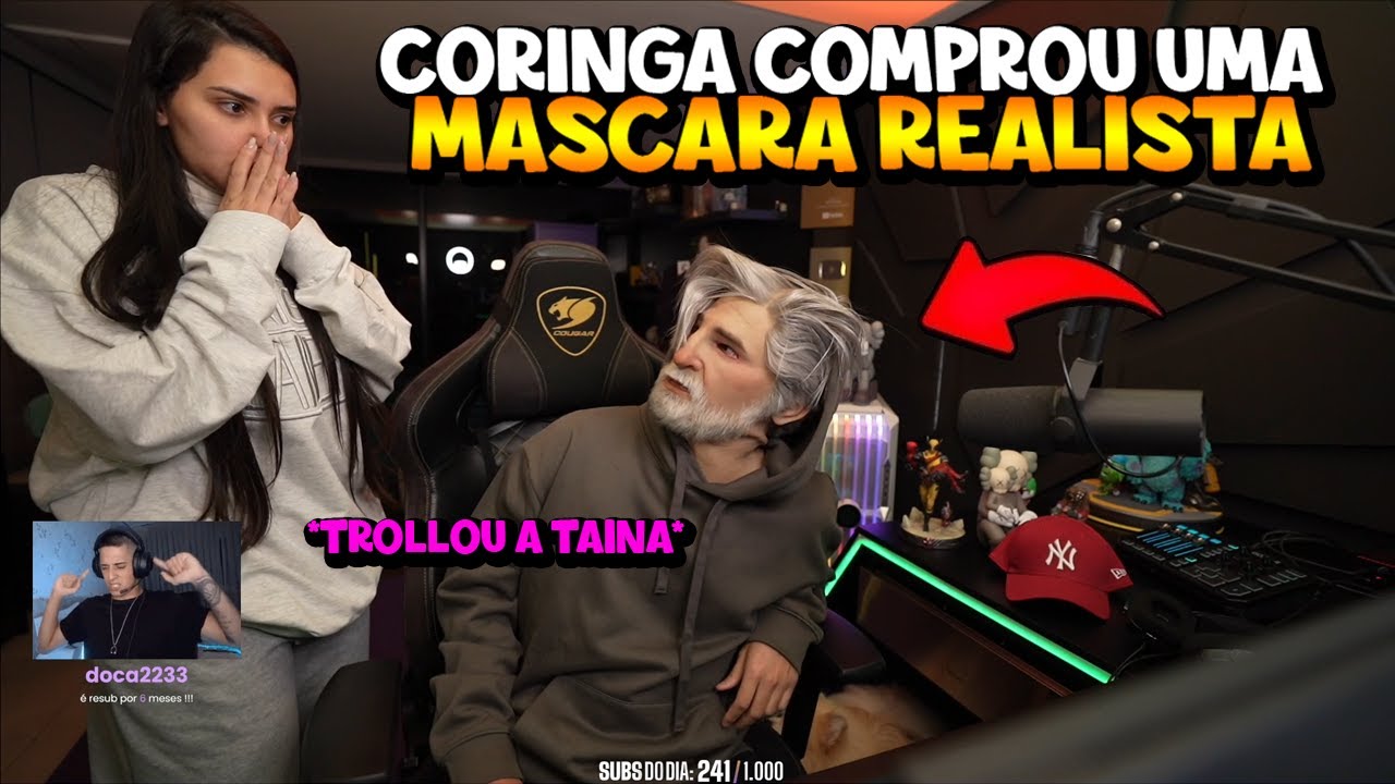 CORINGA GASTOU 5 MIL DOLARES EM UMA MASCARA REALISTA E TROLLOU A TAINA!!
