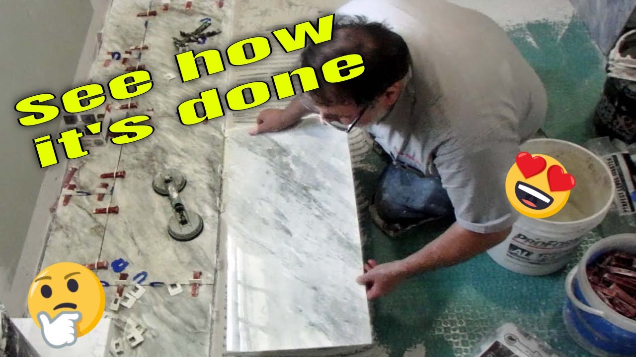 Big porcelain tile floor