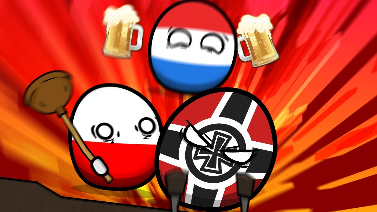 Zombies in Europe - episodes 9 / happy three friends( Countryballs )