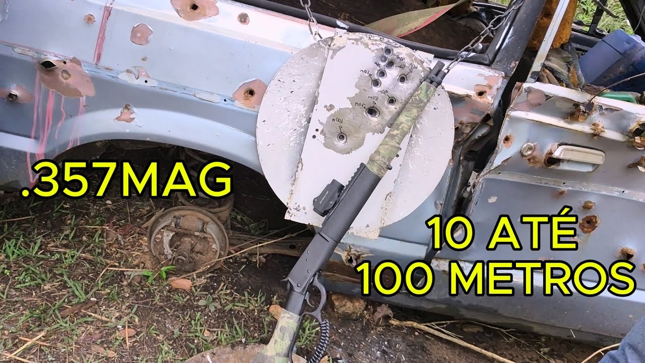 Puma .357mag 10 até 100 metros TEM QUEDA?
