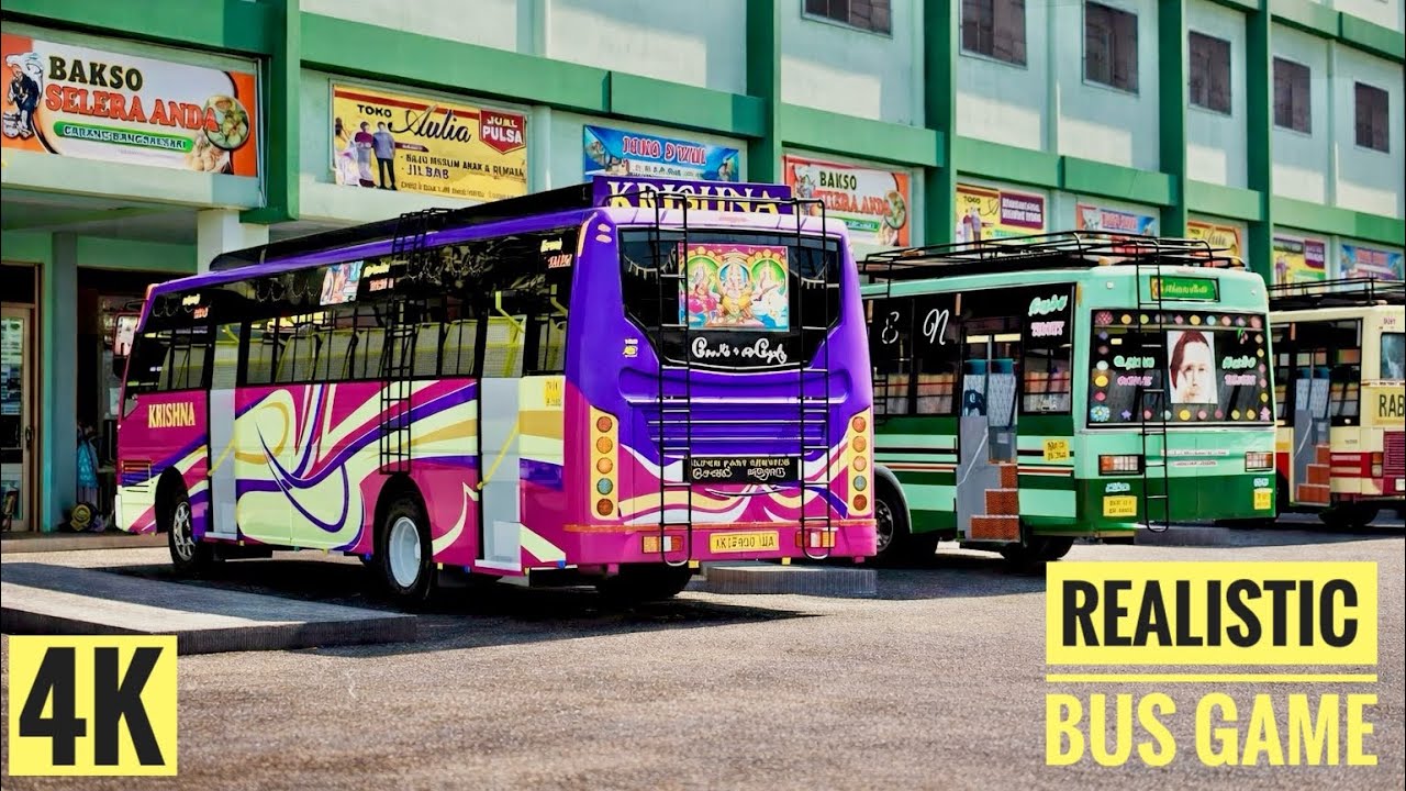 😳 Most Realistic Bus Game | Tiruchengode Krishna super-fast private bus driving | TN Gemini coach