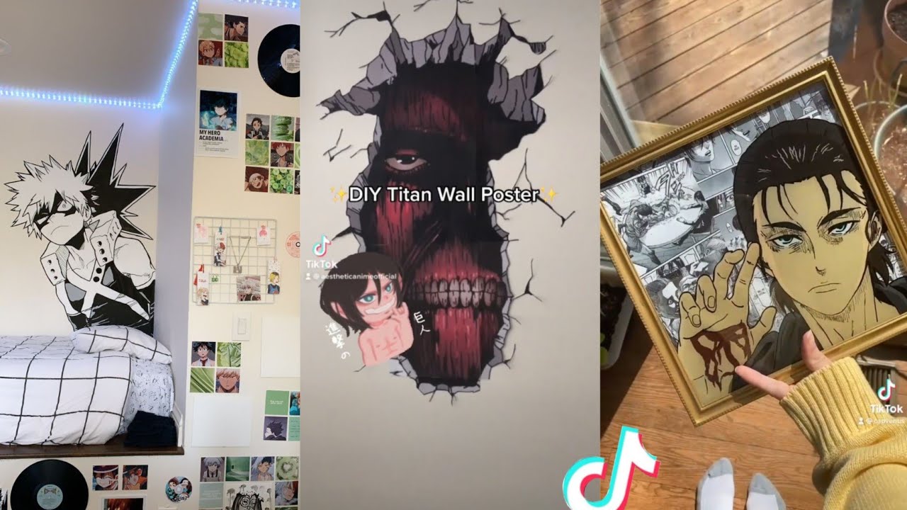 Room transformation Anime room decor tik toks compilation DIY room decor ideas/inspo