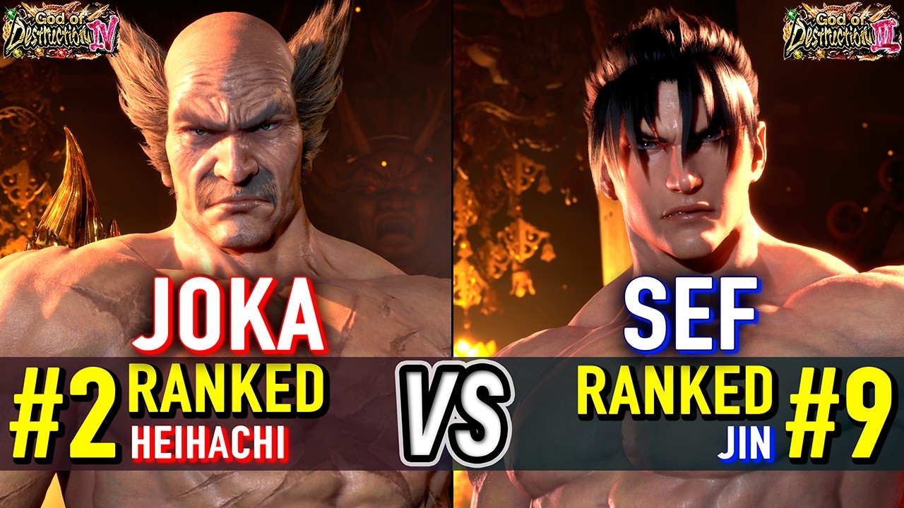 T8 🔥 JOKA (#2 Ranked Heihachi) vs SEF (#9 Ranked Jin) 🔥 Tekken 8 High Level Gameplay