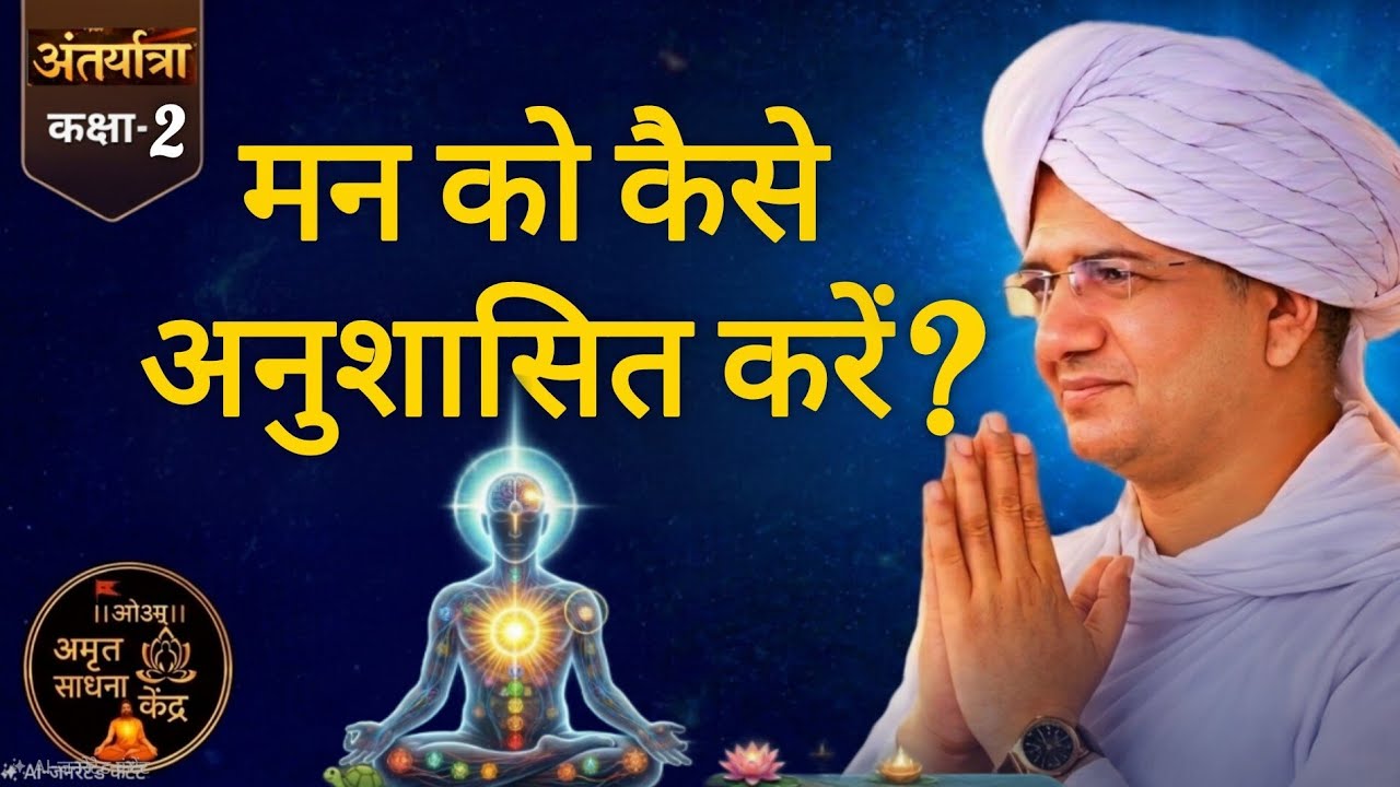 मन को अनुशासित कैसे करें? 🧠 ॐ की शक्ति🌞, साधना की 4 सीढ़ियाँ🪜और कछुए का उपदेश 🐢 |अंतर्यात्रा– सत्र 2