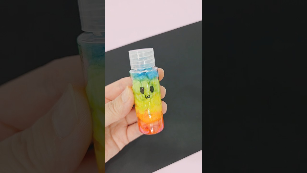 DIY cute colorful bottle #colors #art #craft #miniature