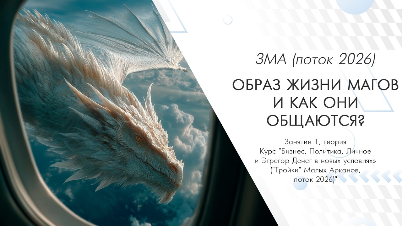 Образ жизни Магов и как они общаются? (Занятие 1, теория, курс 3МА (поток 2026))