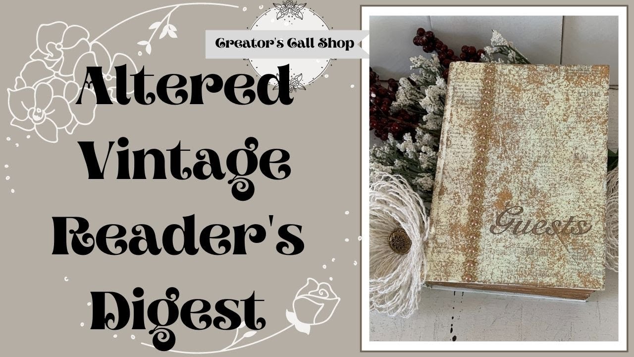 Wedding Guest Book Made From A Vintage Reader's Digest | Junk Journal Flip-Through | Wedding Ideas