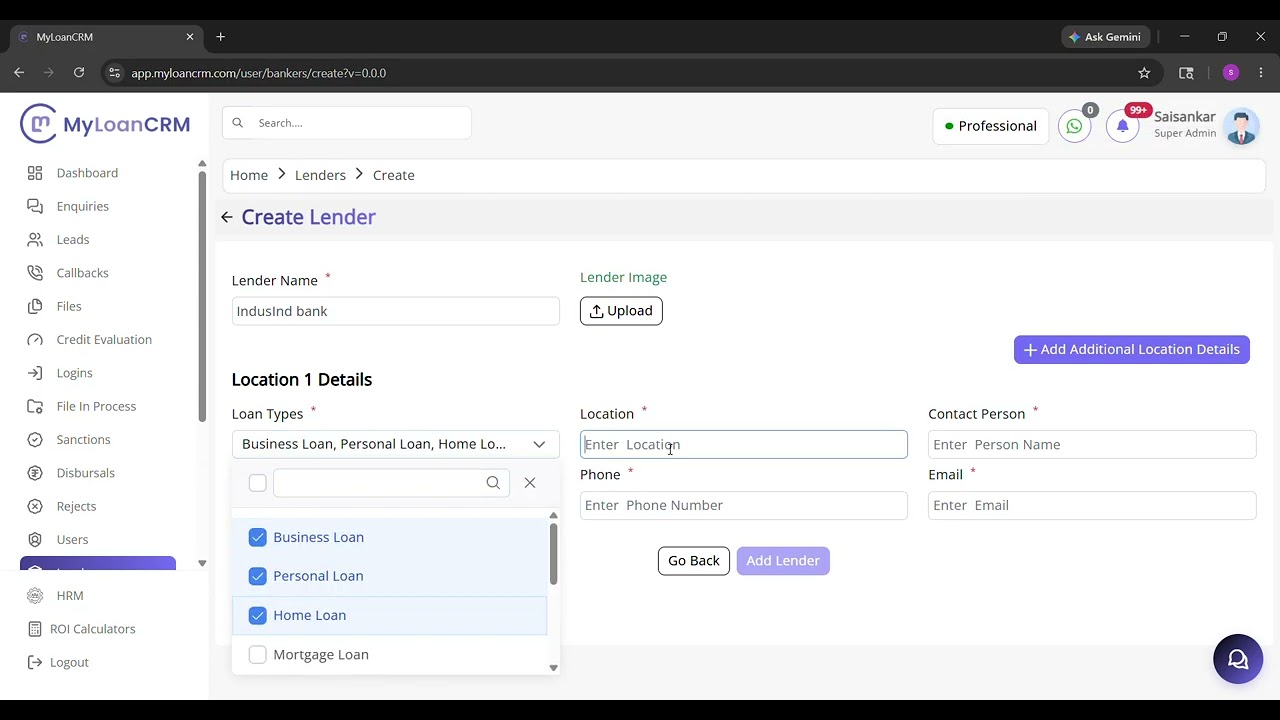 How to Add and Manage Lenders in MyLoanCRM