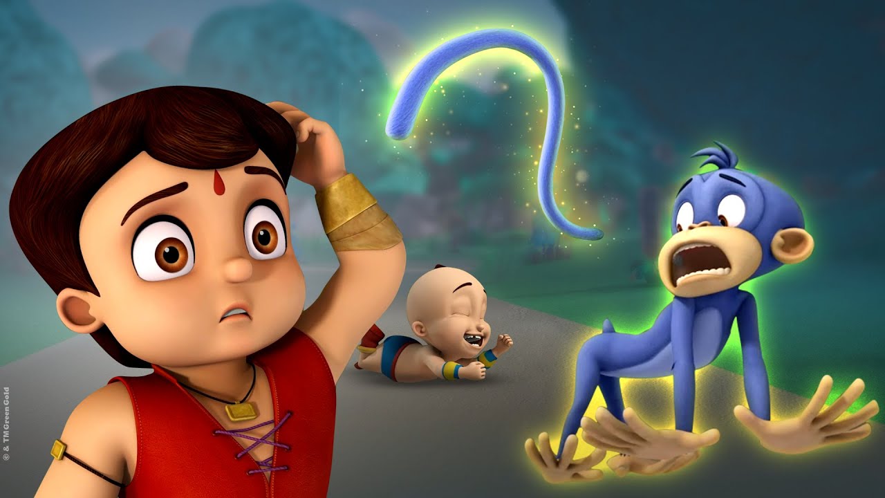 Super Bheem - Jaggu Ki Poonch Tut Gayi..! | Cartoon for Kids in Hindi | Funny Videos