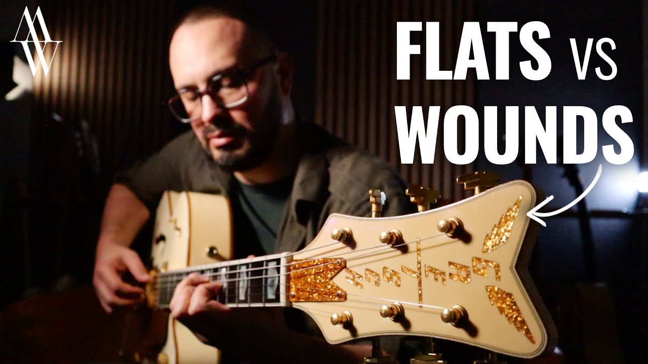 Gretsh White Falcon - Flatwound vs Roundwound Strings